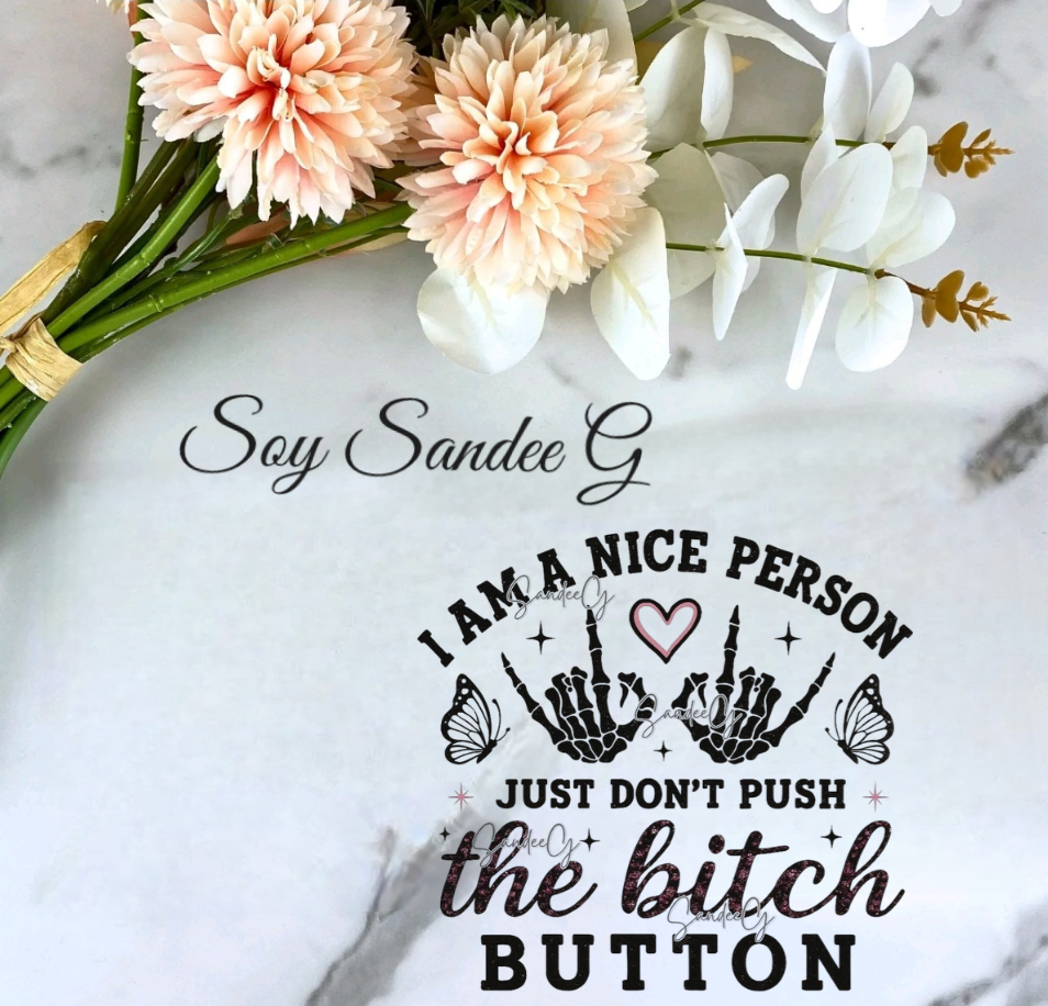 I Am A Nice Person - UVDTF Decal for cups/hard surfaces sticker