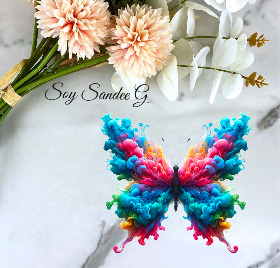 Calcomanía UVDTF Smoke Butterfly n.° 8