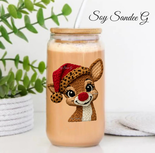 Embroidered Rudolph - UVDTF Decal for cups/hard surfaces sticker