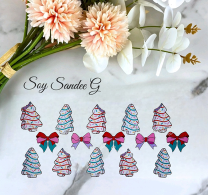 Little Christmas Trees - UVDTF Wrap for cups/hard surfaces sticker