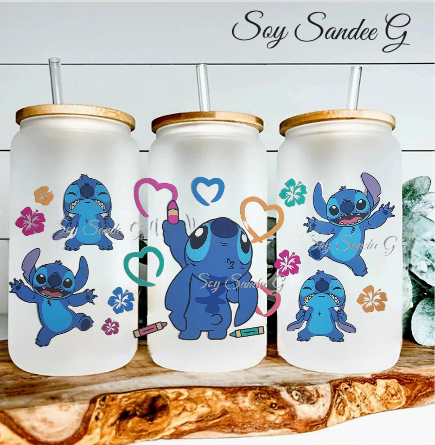 Stitch Crayons - UVDTF wrap for cups/hard surfaces sticker