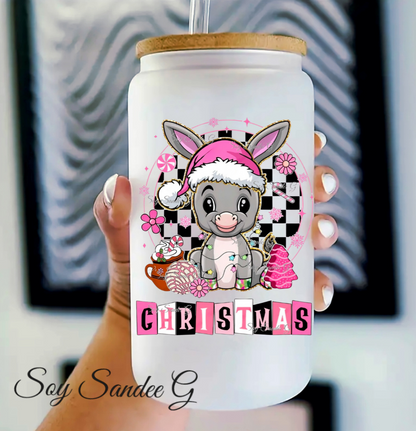 Christmas Donkey - UVDTF Decal for cups/hard surfaces sticker