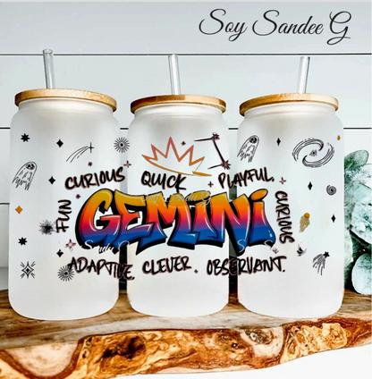 Graffiti Gemini - UVDTF Wrap for cups/hard surfaces sticker