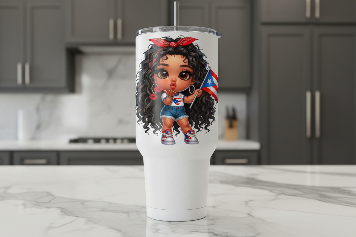 Puerto Rican Cutie #2 - UVDTF Decal for cups/hard surfaces sticker