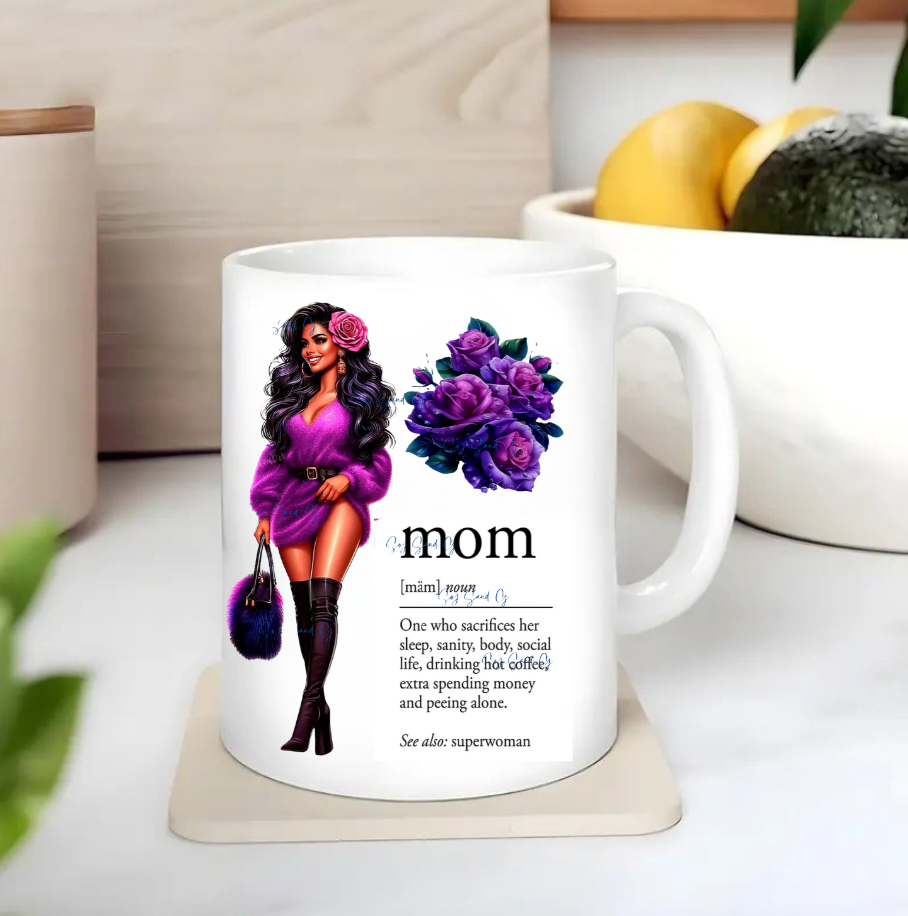 Sexy Purple Dress Mom - UVDTF Decal for cup/hard surface