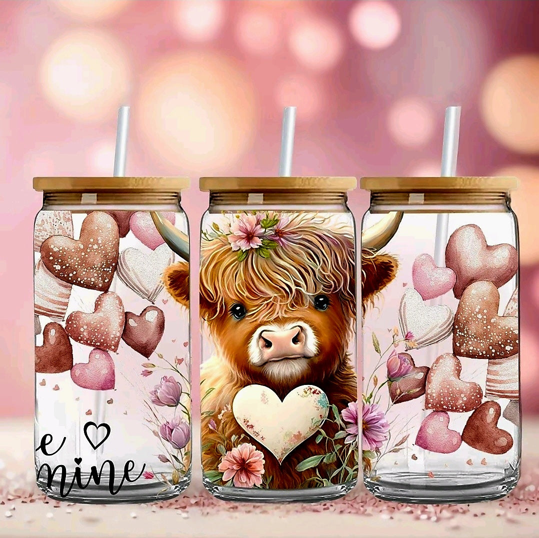 Be Mine Cow - UVDTF Wrap for cups/hard surfaces sticker