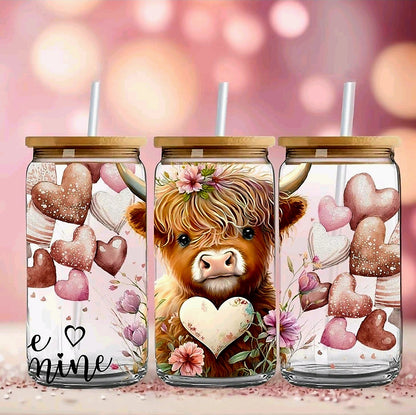 Be Mine Cow - UVDTF Wrap for cups/hard surfaces sticker