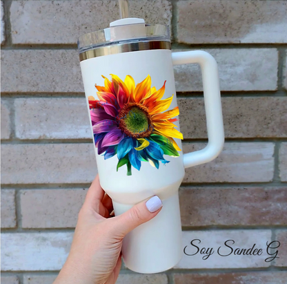 Colorful Sunflower - UVDTF Decal for cups/hard surfaces sticker