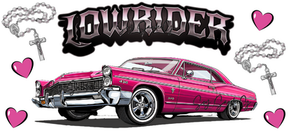 Pink Lowrider - UVDTF Wrap for cups/hard surfaces sticker