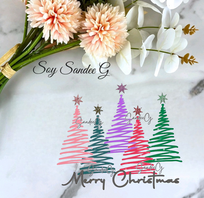 Spiral Christmas Trees - UVDTF Decal for cups/hard surfaces sticker