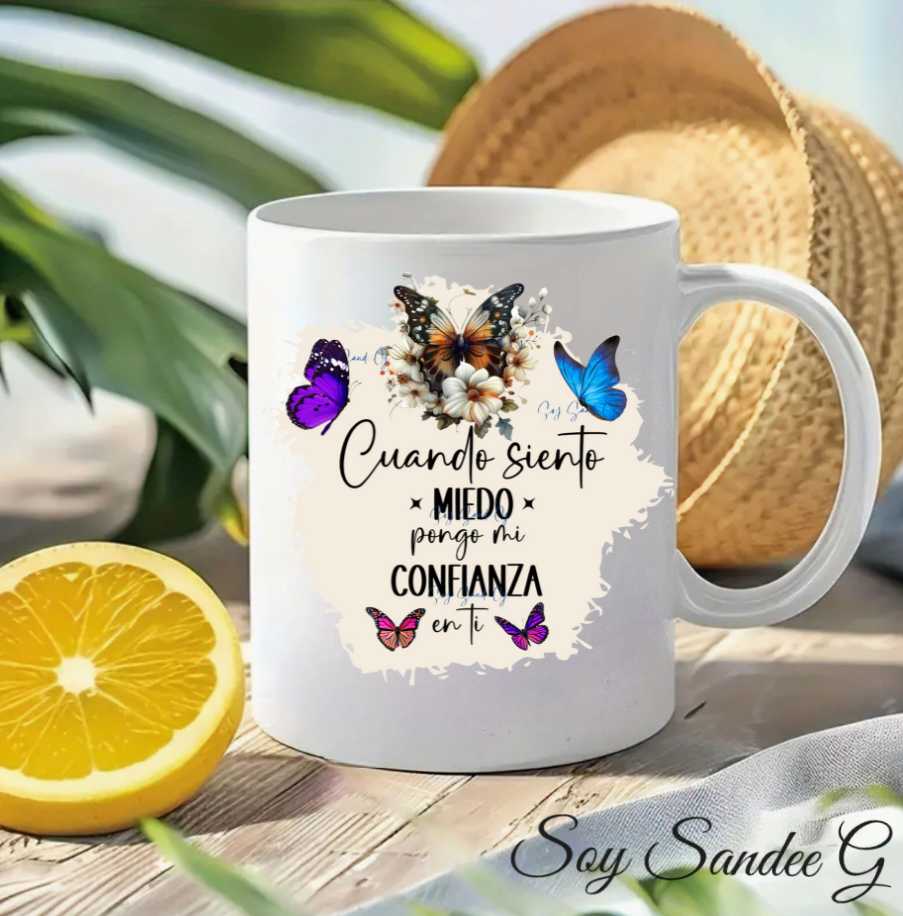 Cuando siento miedo...(Cuando tengo miedo) Calcomanía UVDTF