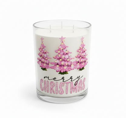 Pink Merry Christmas Trees - UVDTF Decal for cups/hard surfaces sticker