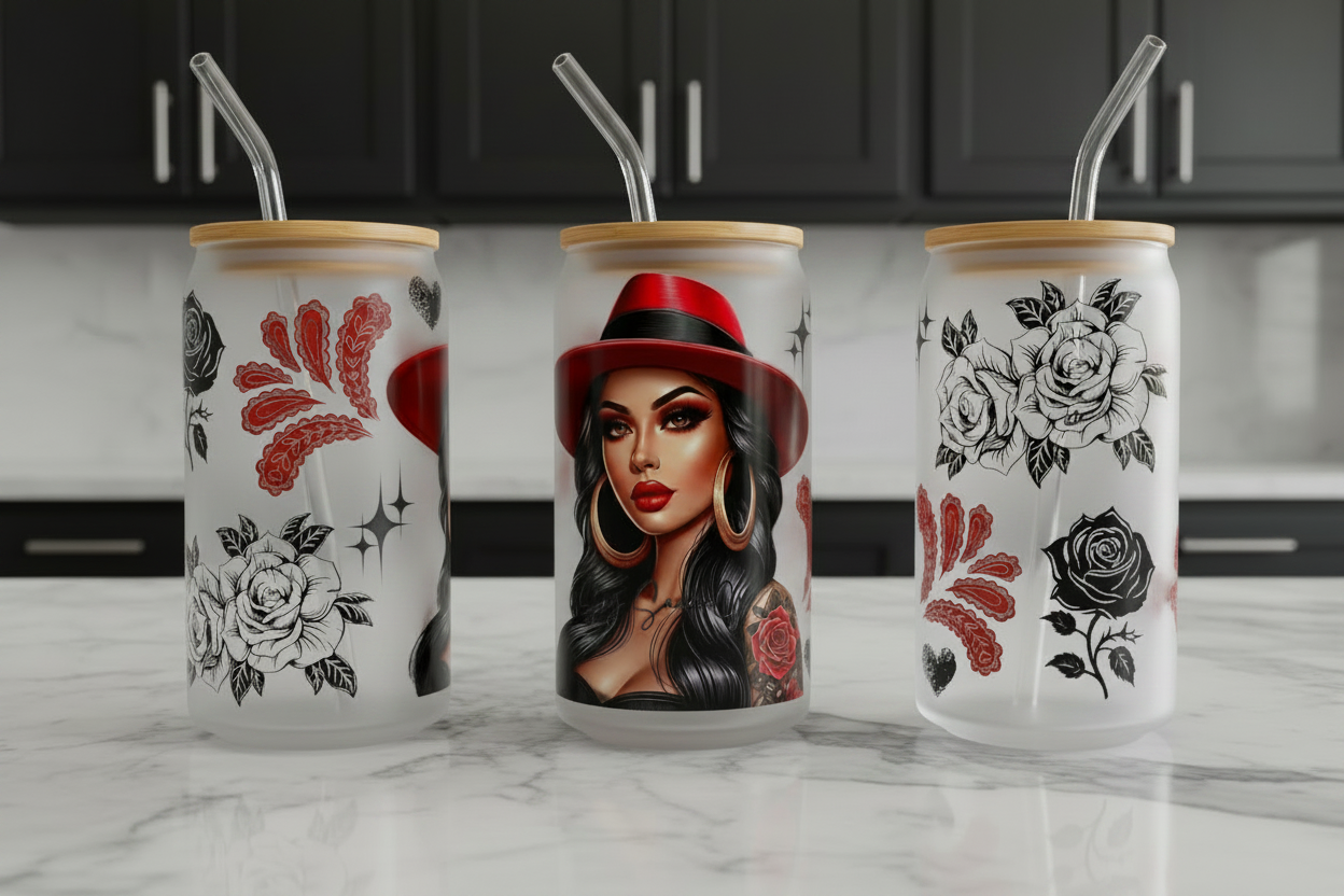 Red Fedora - UVDTF Wrap for cups/hard surfaces sticker