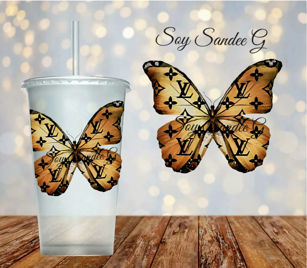 Louis Vuitton Butterfly - UVDTF Decal for cups/hard surfaces sticker