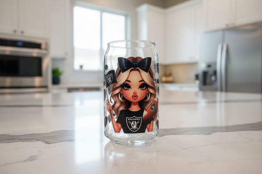 Raiders Cheerleader - UVDTF Wrap for cups/hard surfaces sticker