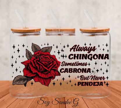 Siempre Chingona - Marrón UVDTF