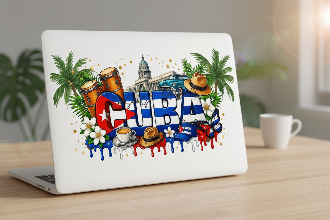 Cuba #2 - UVDTF Wrap for cups/hard surfaces sticker