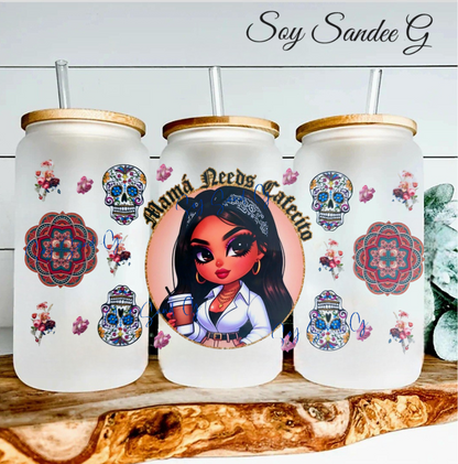 Mamá Needs Cafecito - UVDTF Wrap for cups/hard surfaces sticker