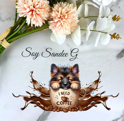 German Shepard in a Mug - UVDTF Wrap for cups/hard surfaces sticker