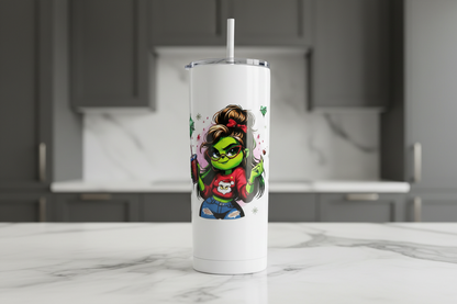 Green Girl & her Christmas Gnomes - UVDTF Wrap for cups/hard surfaces sticker