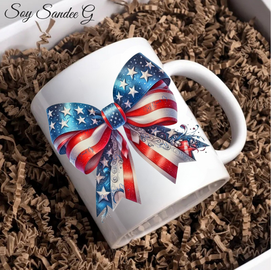 USA Coquette Bow - UVDTF Decal for cups/hard surfaces