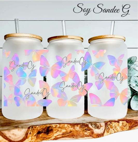 Iridescent Butterflies - UVDTF Wrap for cups/hard surfaces sticker