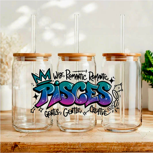 Graffiti Pisces - UVDTF Wrap for cups/hard surfaces sticker