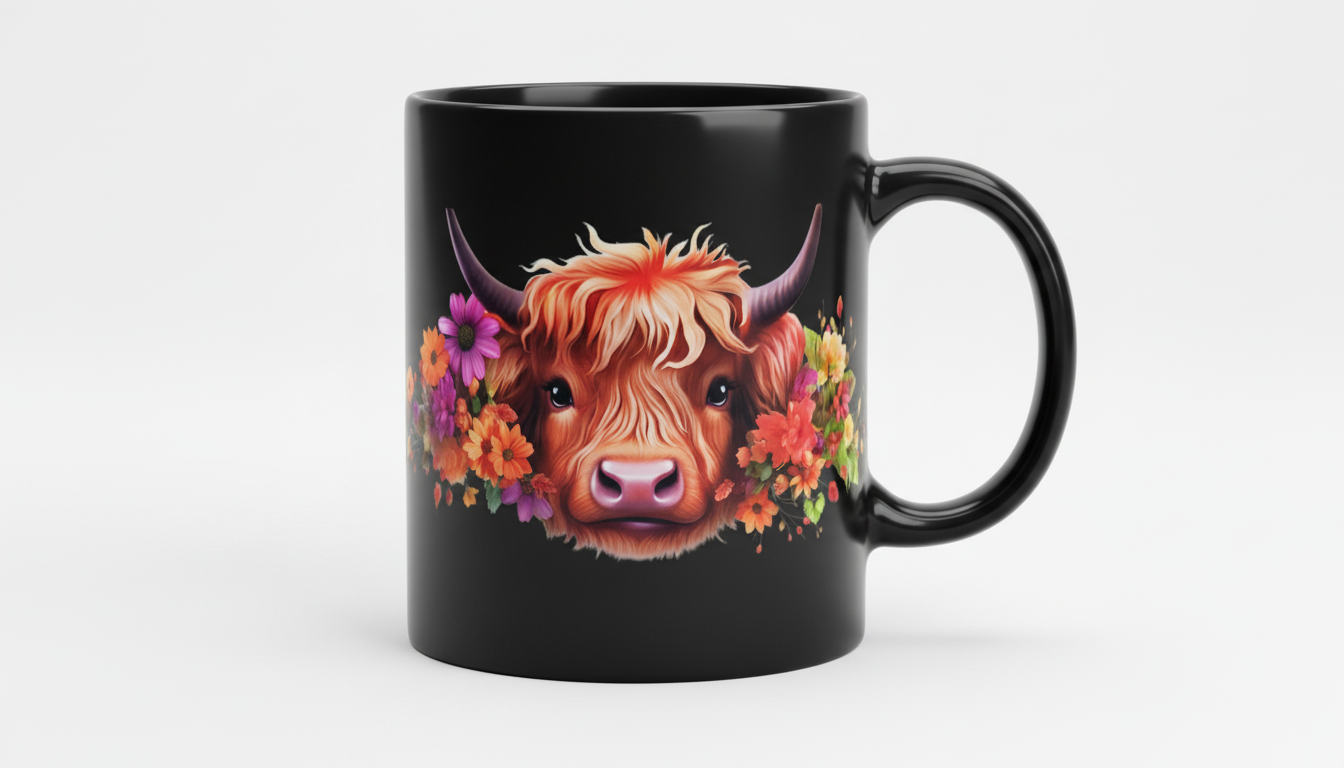 Highland Cow #4 - UVDTF Wrap for cups/hard surfaces sticker