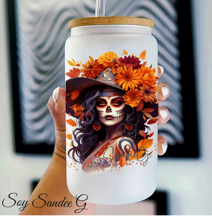 Orange Hat Skully - UVDTF Decal for cups/hard surfaces sticker