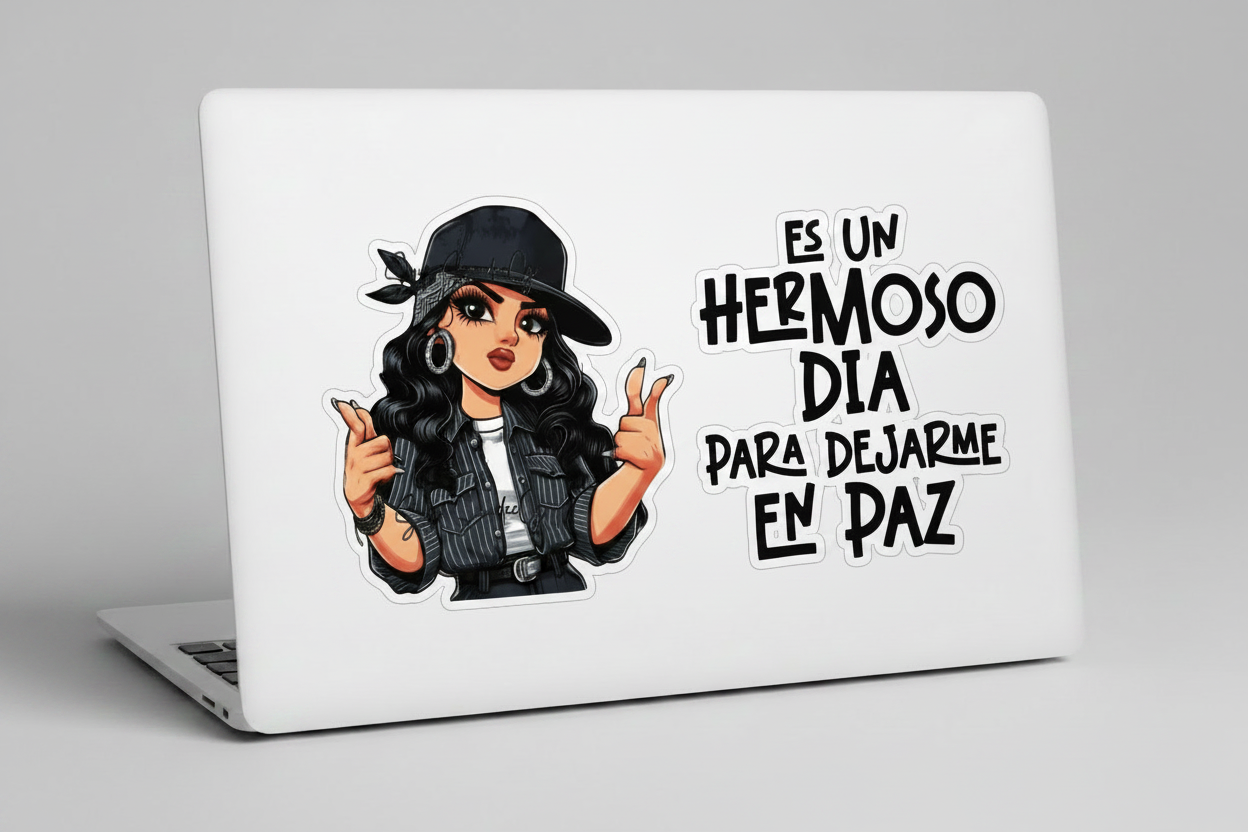 Es Un Hermoso Día Para Dejarme en Paz - UVDTF Wrap for cups/hard surfaces sticker