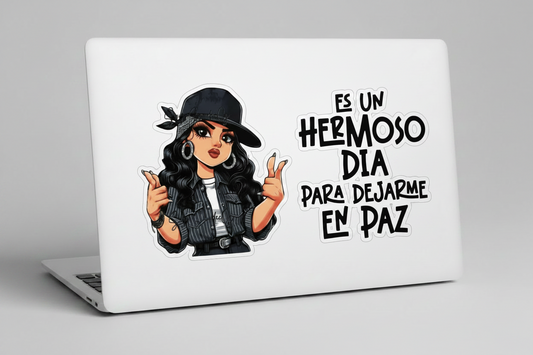 Es Un Hermoso Día Para Dejarme en Paz - UVDTF Wrap for cups/hard surfaces sticker