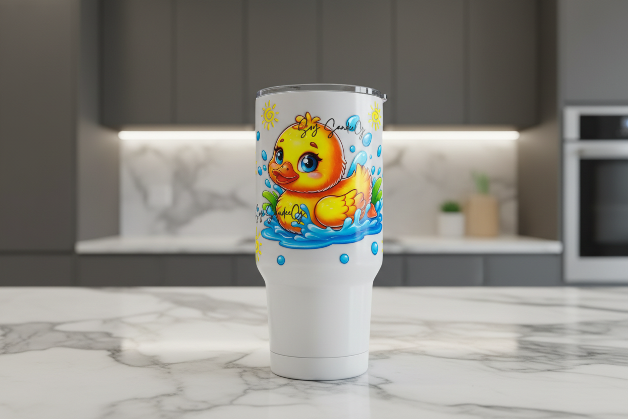 Yellow Rubber Duckie - UVDTF Wrap for cups/hard surfaces sticker