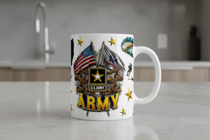 Army #1 - UVDTF Wrap for cups/hard surfaces sticker