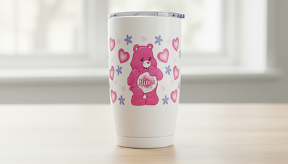 Envoltura UVDTF de oso travieso de perra