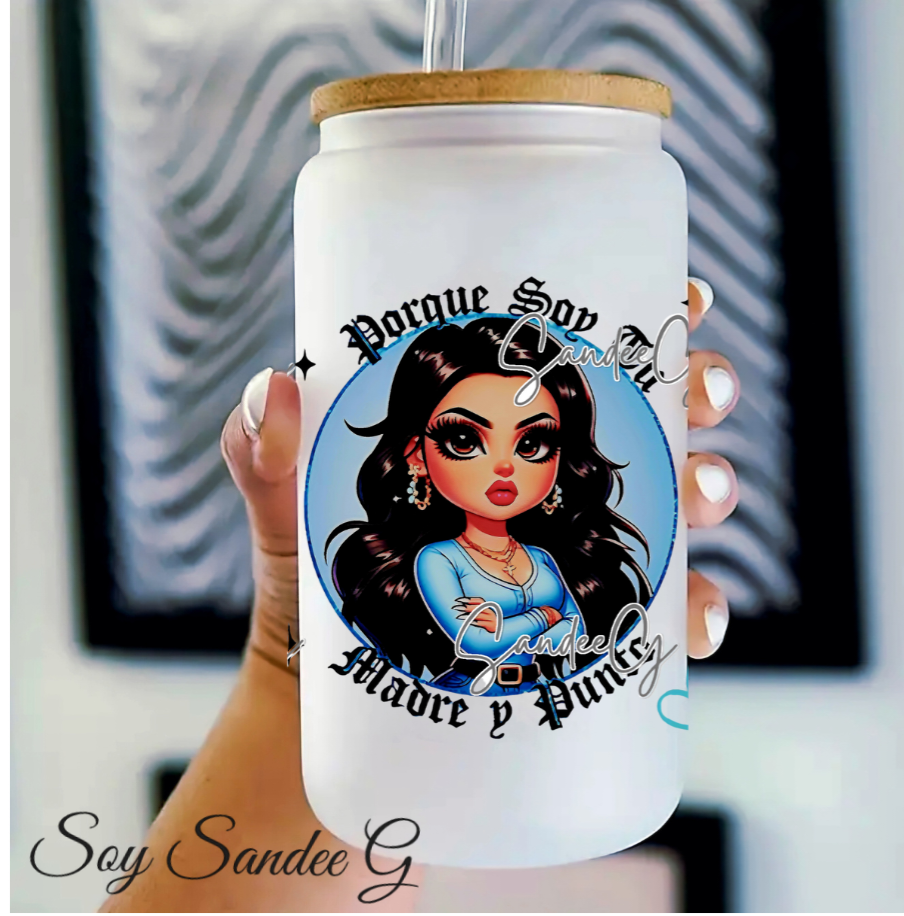 Porque Soy Tu Madre y Punto - UVDTF Wrap for cups/hard surfaces sticker