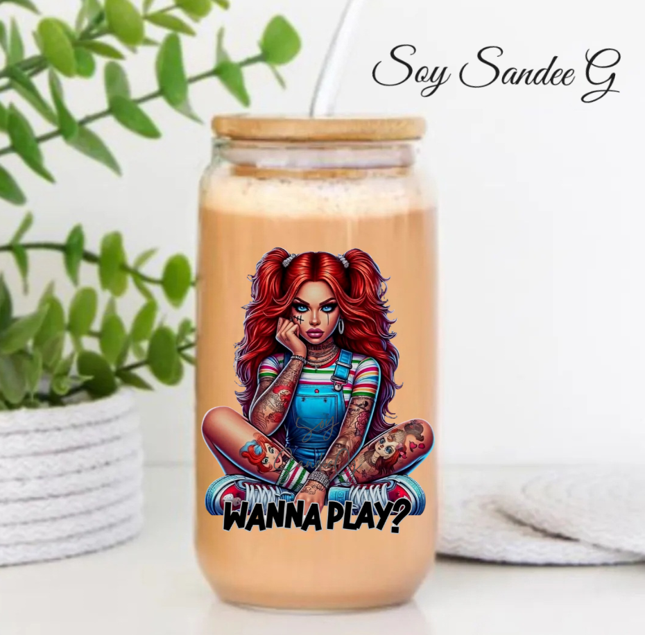 Wanna Play? Chucky Girl - UVDTF Decal for cups/hard surfaces sticker