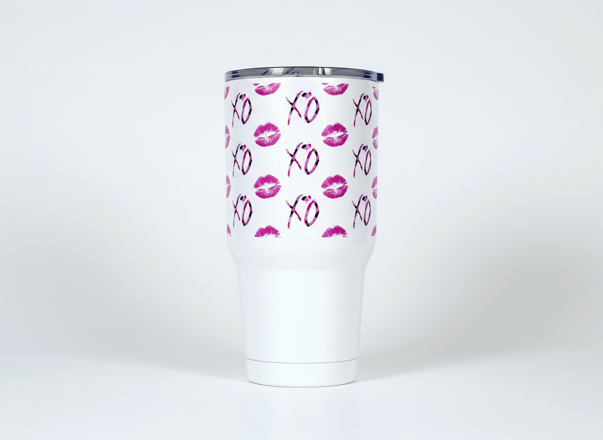 Envoltura UVDTF de XO &amp; Lips en color rosa