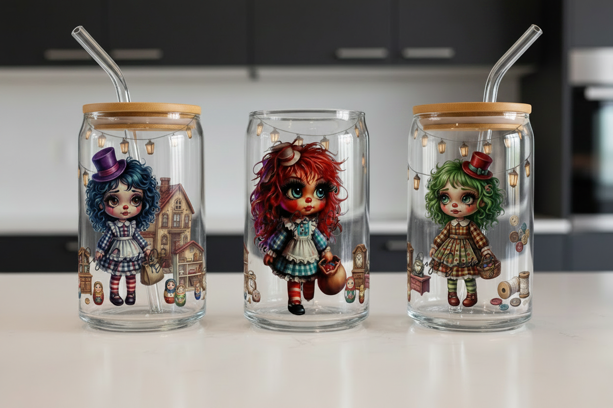 Raggedy Dolls - UVDTF Wrap for cups/hard surfaces sticker