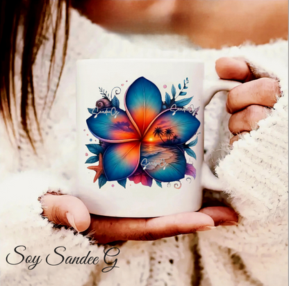 Hibiscus #3 - UVDTF Decal for cups/hard surfaces sticker