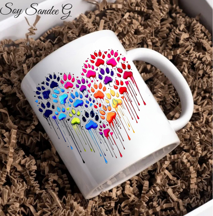 Animal Paw Print Heart - UVDTF Decal for cups/hard surfaces sticker