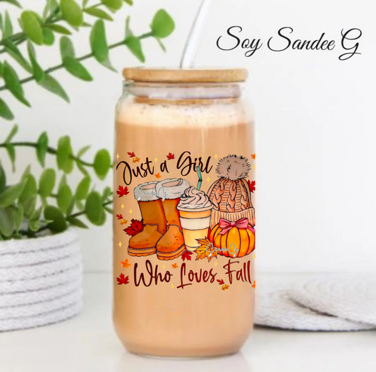 Just a Girl who Loves Fall - UVDTF Decal for cups/hard surfaces sticker