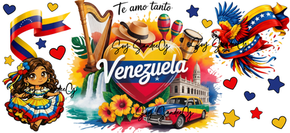 Venezuela - UVDTF Wrap for cups/hard surfaces sticker