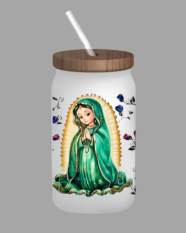 Virgen de Guadalupe Green Dress- UVDTF Wrap for cups/hard surfaces