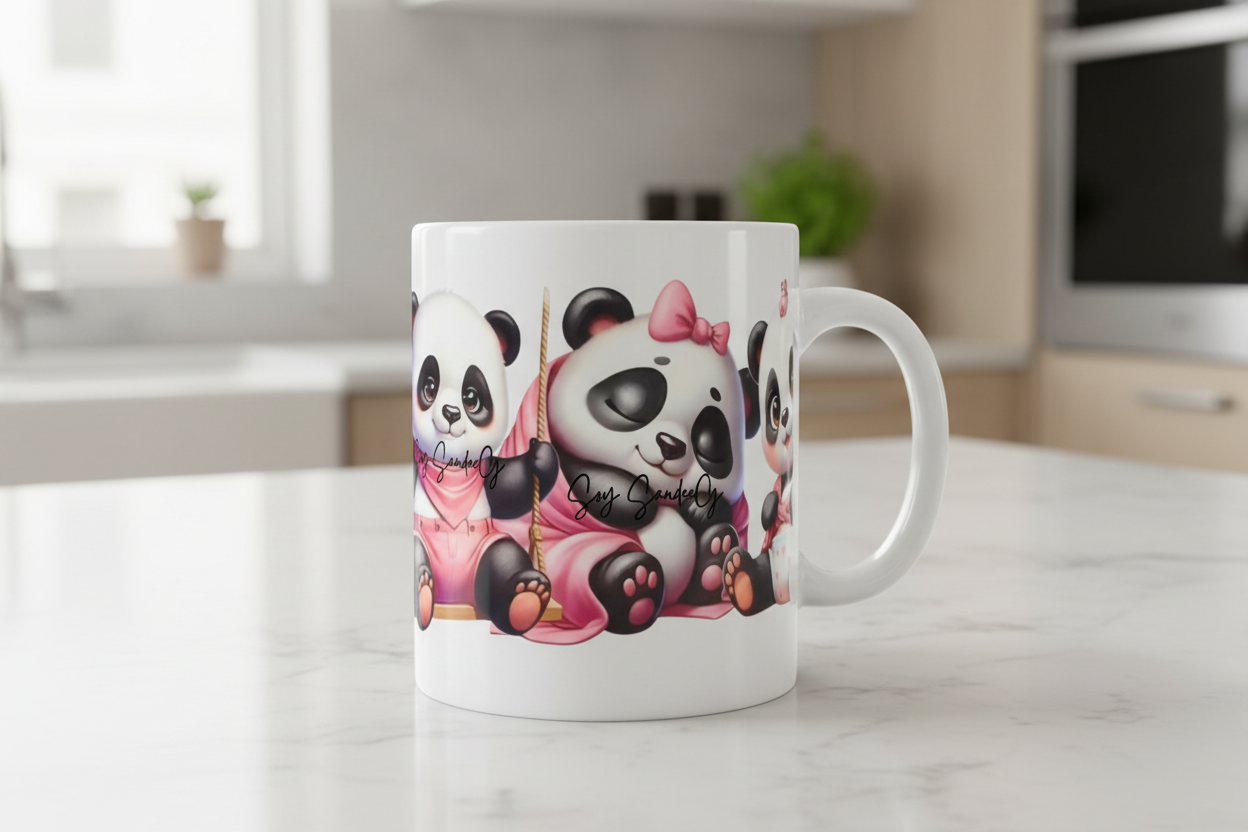 Pandas -  UVDTF wrap for cups/hard surfaces sticker