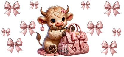 Cow & her purse - UVDTF Wrap for cups/hard surfaces sticker