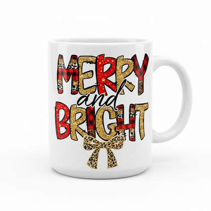 Merry & Bright - UVDTF Decal for cups/hard surfaces sticker