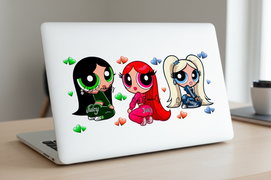 Juicy Power Puff Girls - UVDTF Wrap for cups/hard surfaces sticker
