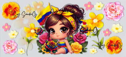 Colombia Cutie #2 - UVDTF Wrap for cups/hard surfaces sticker