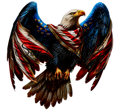 Patriotic Eagle #3 - UVDTF Decal for cups/hard surfaces sticker
