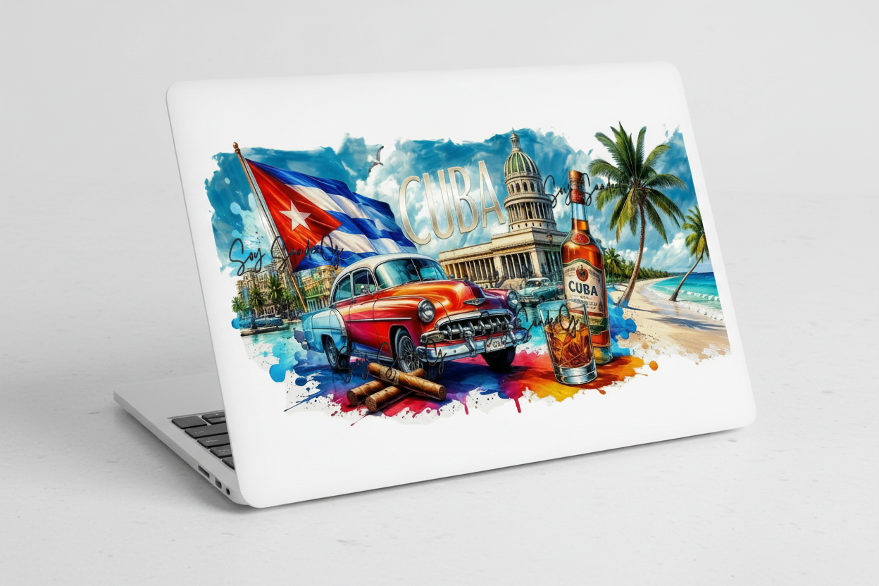 Cuba #3 - UVDTF Wrap for cups/hard surfaces sticker